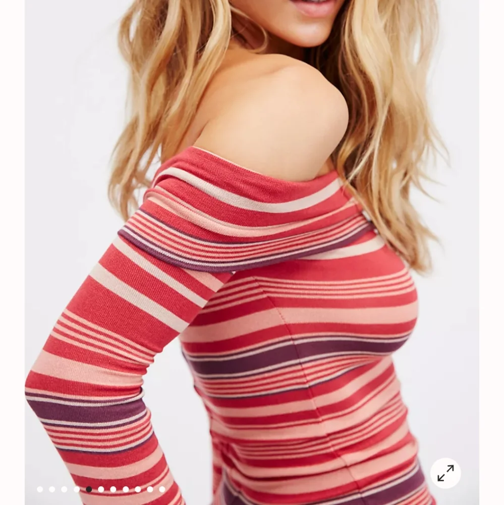 NWT FREE PEOPLE Portland Striped Retro Pink Tunic Top - Picture 3 of 10